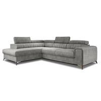 ECKSOFA Laurence mit Schlaffunktion & Bettkasten – 278 x 205 cm, verstellbare Kopfstützen - Grau, Kunststoff (278/205cm) - Wohnideebilder