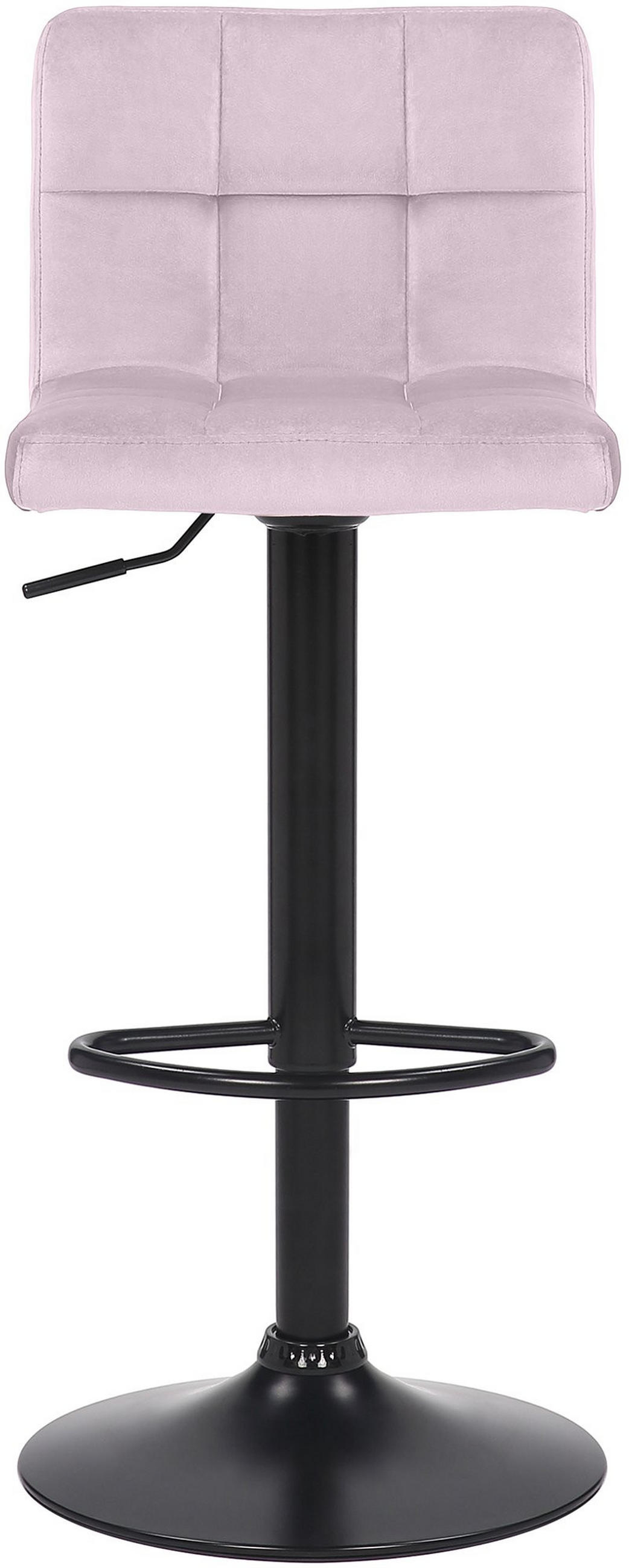 BARHOCKER 2er Set Rivan Samt Rosa - Rosa, Textil (40/85/40cm) - DELUKE