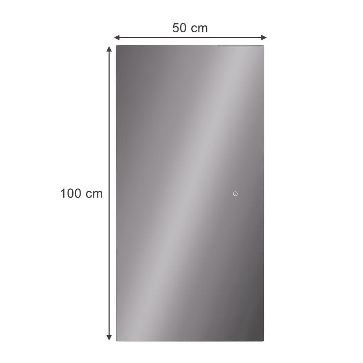 KOUPELNOVÉ ZRCADLO Miral Sklo - čirá, sklo (100/2.8/50cm) - Vicco