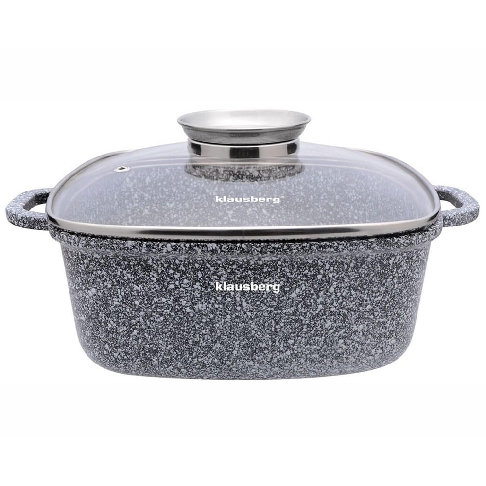 TOPF Grau 24/24/9 cm KB7530 - Grau, Glas (24cm) - Klausberg 
