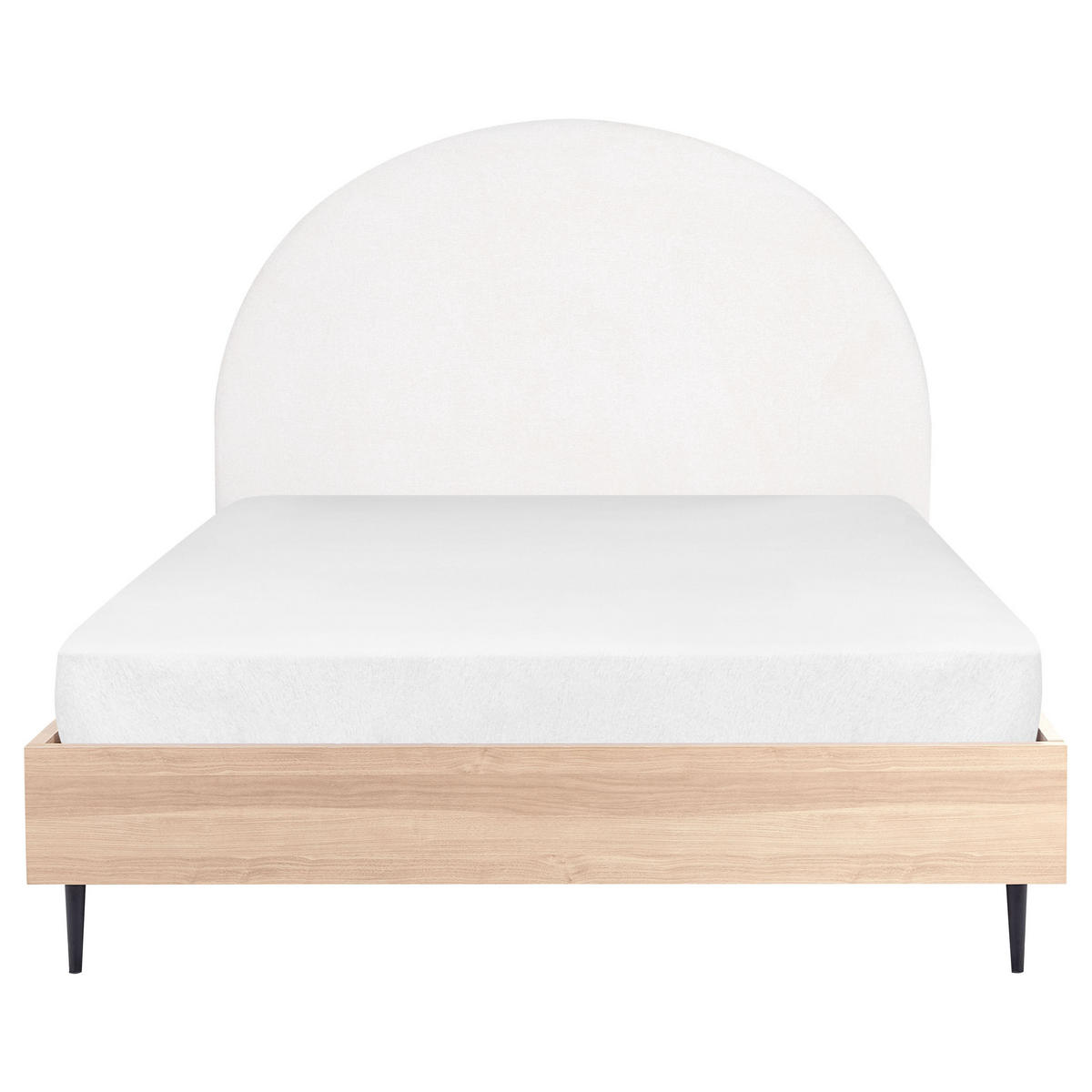 BETT 140/200cm Cremeweiß Millay - Creme, Textil (140/200cm) - Beliani