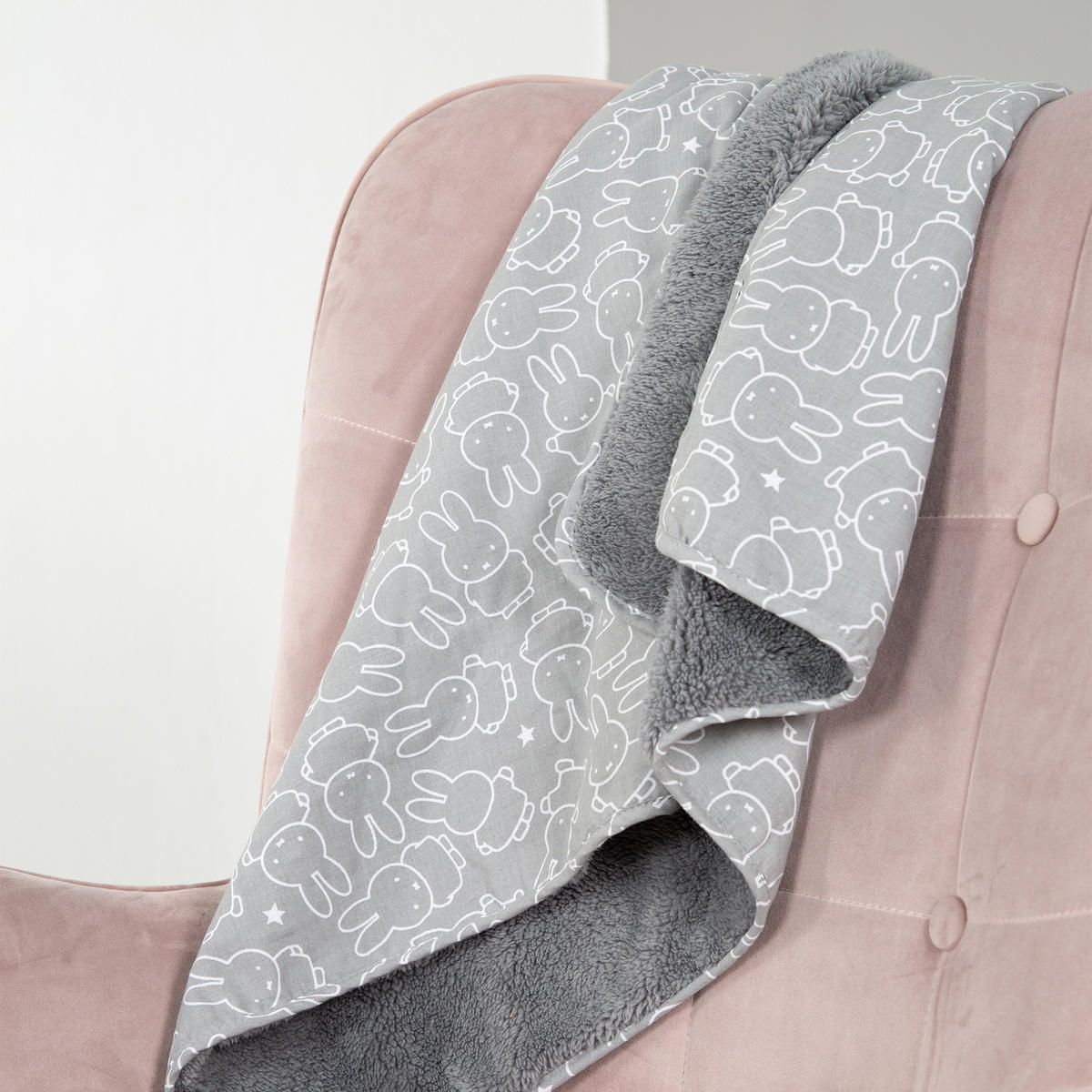 BABYDECKE 80 x 80 cm Miffy - Grau, Textil (80/80cm) - Roba