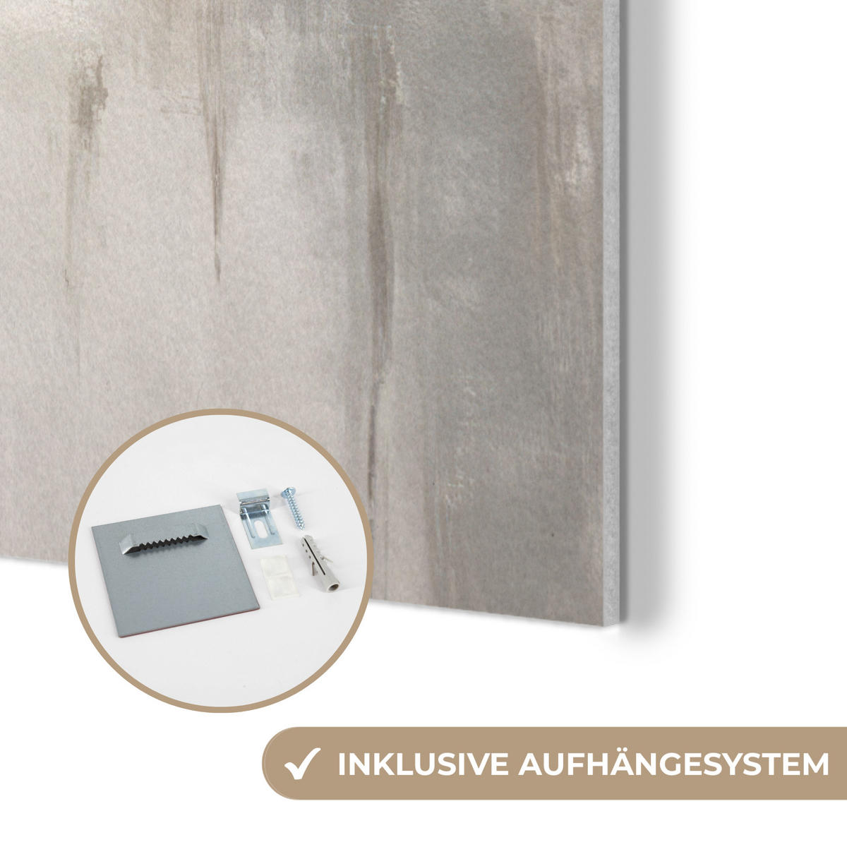 AKUSTIKBILD Moderne Kunst - Abstrakt - Beige Wanddeko 60x90 cm - Beige, Kunststoff (60/90/0.9cm) - MuchoWow