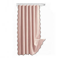 DUSCHVORHANG, rosa, Struktur in Leinenoptik, 180 x 180 cm - Rosa, Textil (180/180cm)