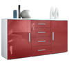 SIDEBOARD Verona Bordeaux Hochglanz - Bordeaux, Holzwerkstoff (139/72/35cm) - Vladon