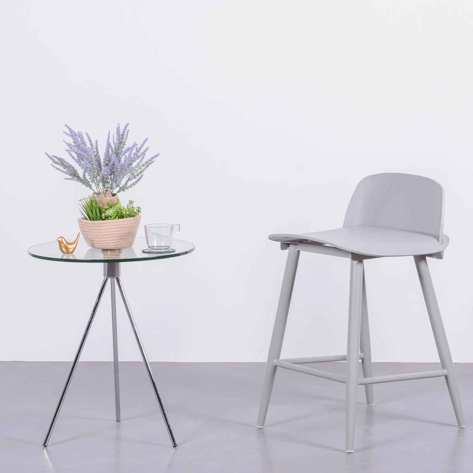 HOCKER Kunststoff Grau - Grau, Kunststoff (45/78/50cm) - Nest Dream