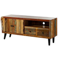 TV-BOARD Altholz 160x45x70 mehrfarbig lackiert SIXTIES #116 - Multicolor, Holz (160/70/45cm) - Massivmoebel24