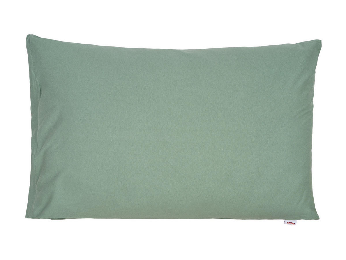 KISSENHÜLLE BasicSoft natural-grün 100% Baumwoll-Jersey 40/60 cm - Salbeigrün, Textil (40/60cm) - beties Heimtextil