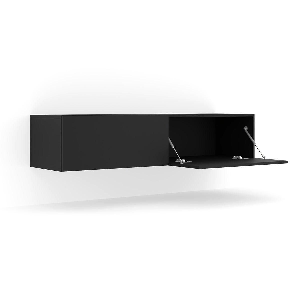 TV STOLÍK Bali Matná čierna - čierna, kompozitné drevo (140/30/40cm) - Petits-meubles