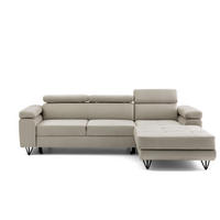 ECKSOFA NORIS L Beige mit Schlaffunktion Rechts - Beige, Holz/Textil (250/183cm) - Muffo