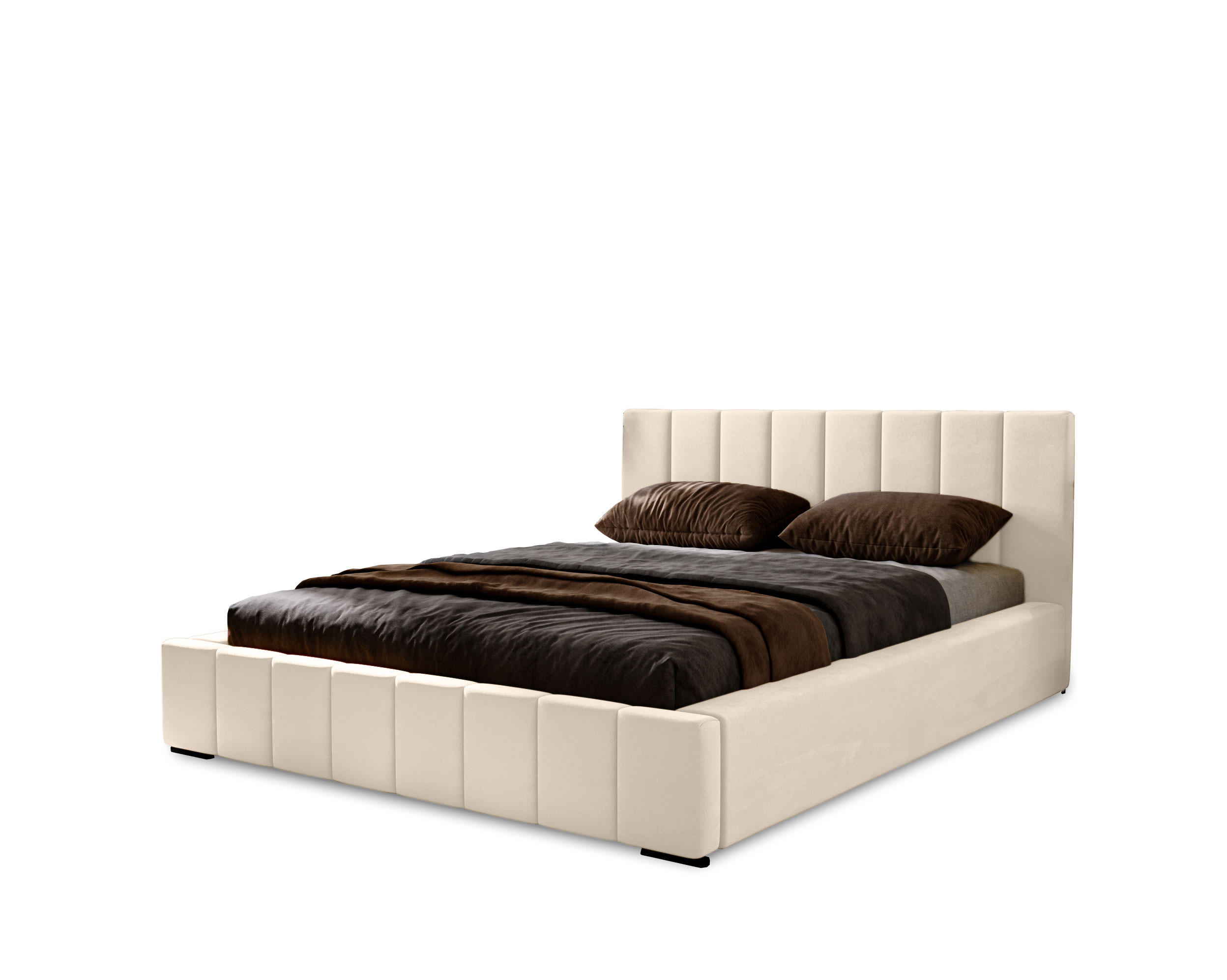Marpur Polsterbett Beige 140x200 cm