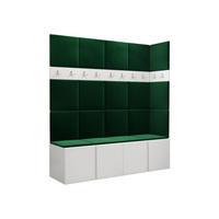 GARDEROBEN-SET Orion II - Weiß/Grün, Holzwerkstoff/Kunststoff (168/186/46cm) - MIRJAN24