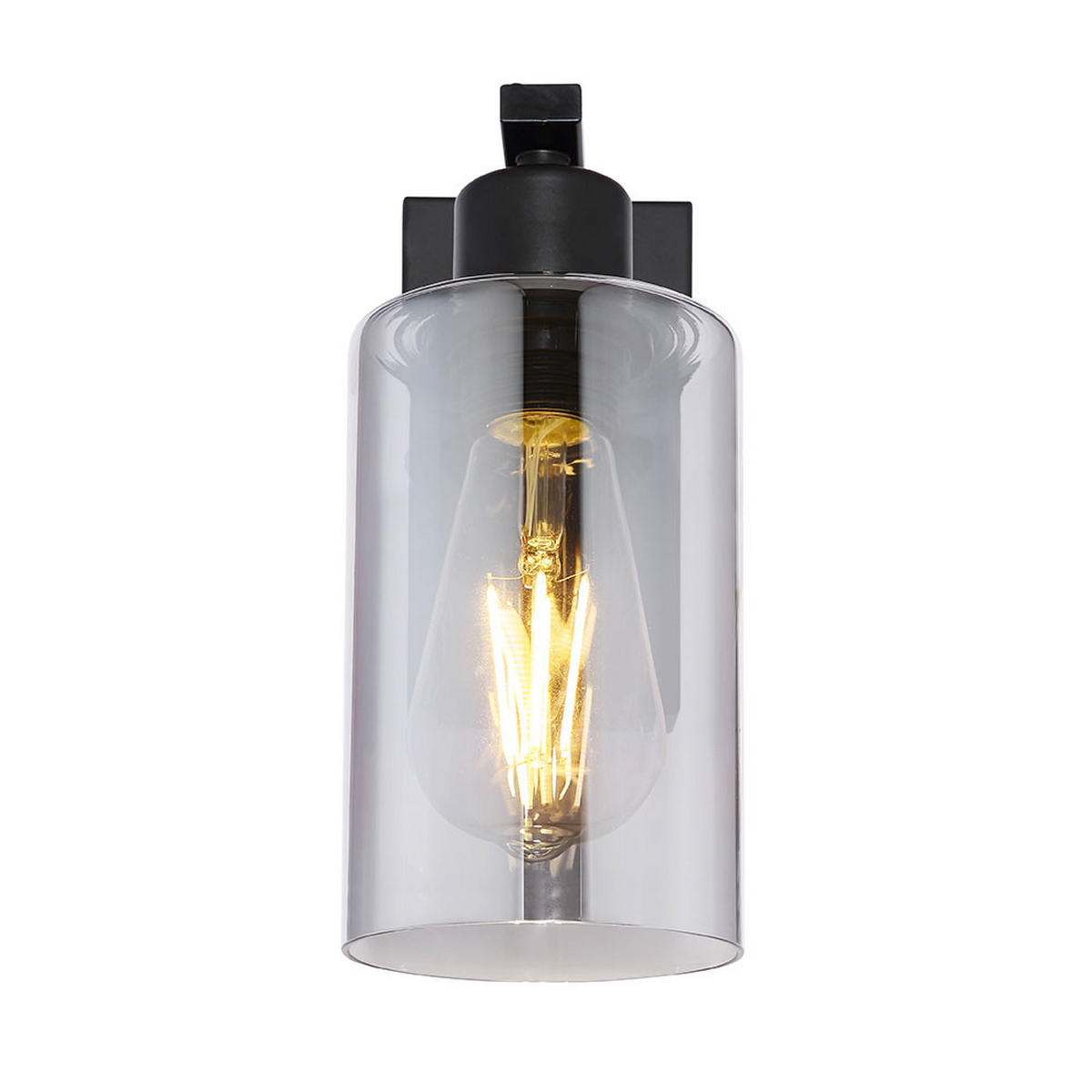 WANDLEUCHTE Glas rauchgrau matt 2er Set - Grau, Glas (10/23/15cm) - Globo Lighting