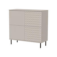 KOMMODE Leo 100 - Kaschmir/Schwarz, Holzwerkstoff/Metall (100/98/40cm) - MIRJAN24