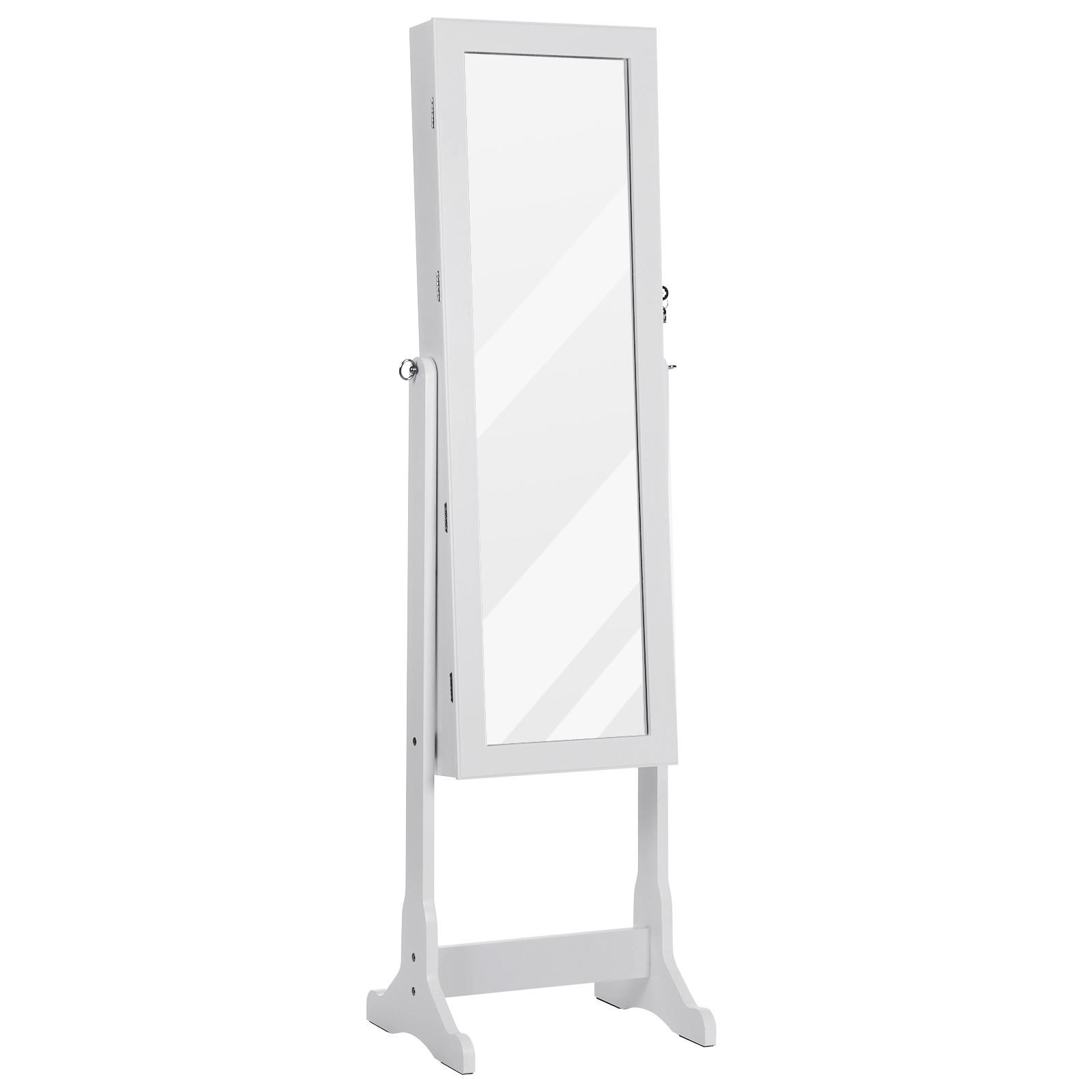 SCHMUCKSCHRANK Betty - Weiß, Holzwerkstoff (41/36/151cm) - SONGMICS