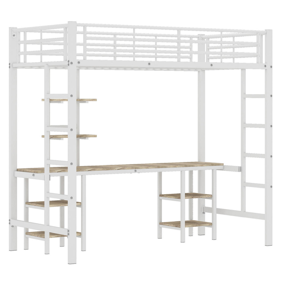 HOCHBETT 90/200 cm Weiß - Weiß, Holzwerkstoff/Metall - Raumix