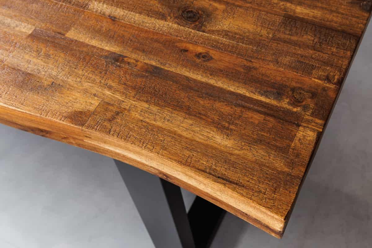 ESSTISCH GENESIS Akazie Braun 200cm - Schwarz/Braun, Holz/Metall (100/200/76cm) - riess-ambiente