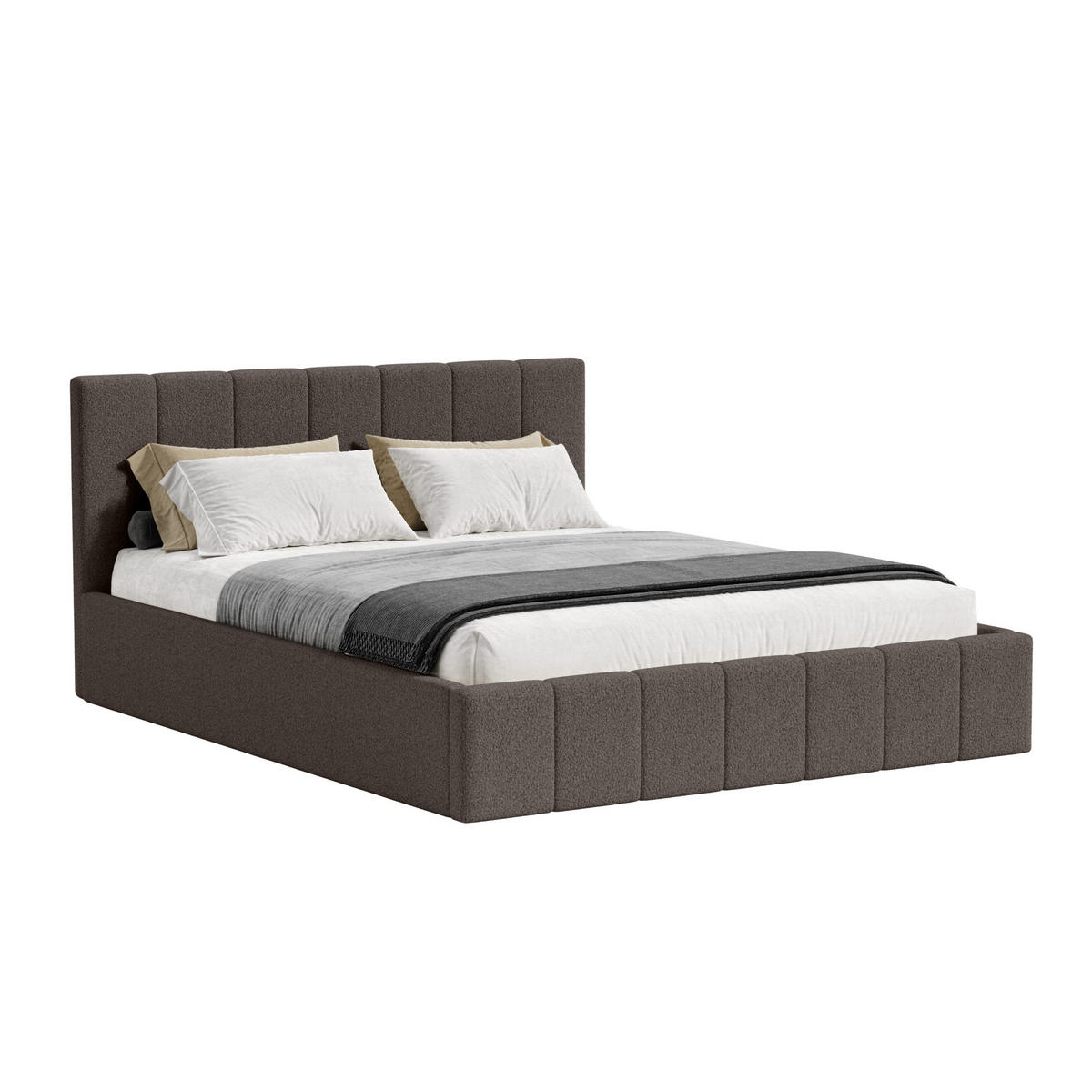 POLSTERBETT Malfo Slim 140x200 cm, Braun - Braun, Textil (140/200cm) - Fedve