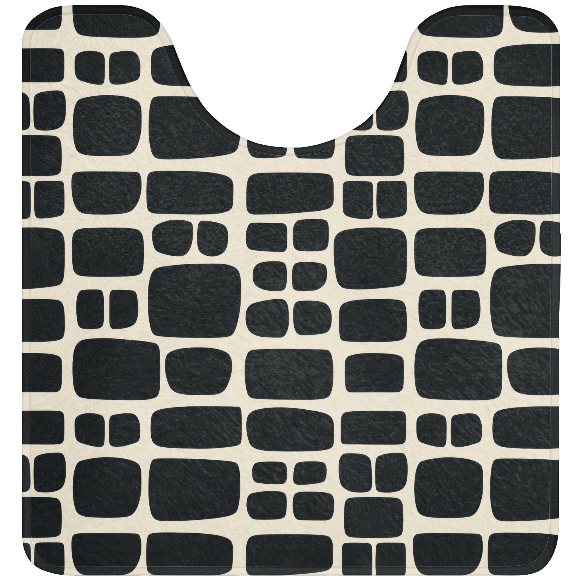 WC PŘEDLOŽKA Moderní - organické - černé 55x60 cm - antracitová, textil/plast (55/1cm) - OnlyWow