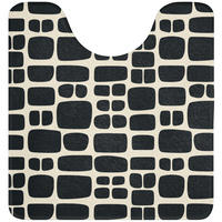 WC PŘEDLOŽKA Moderní - organické - černé 55x60 cm - antracitová, textil/plast (55/1cm) - OnlyWow