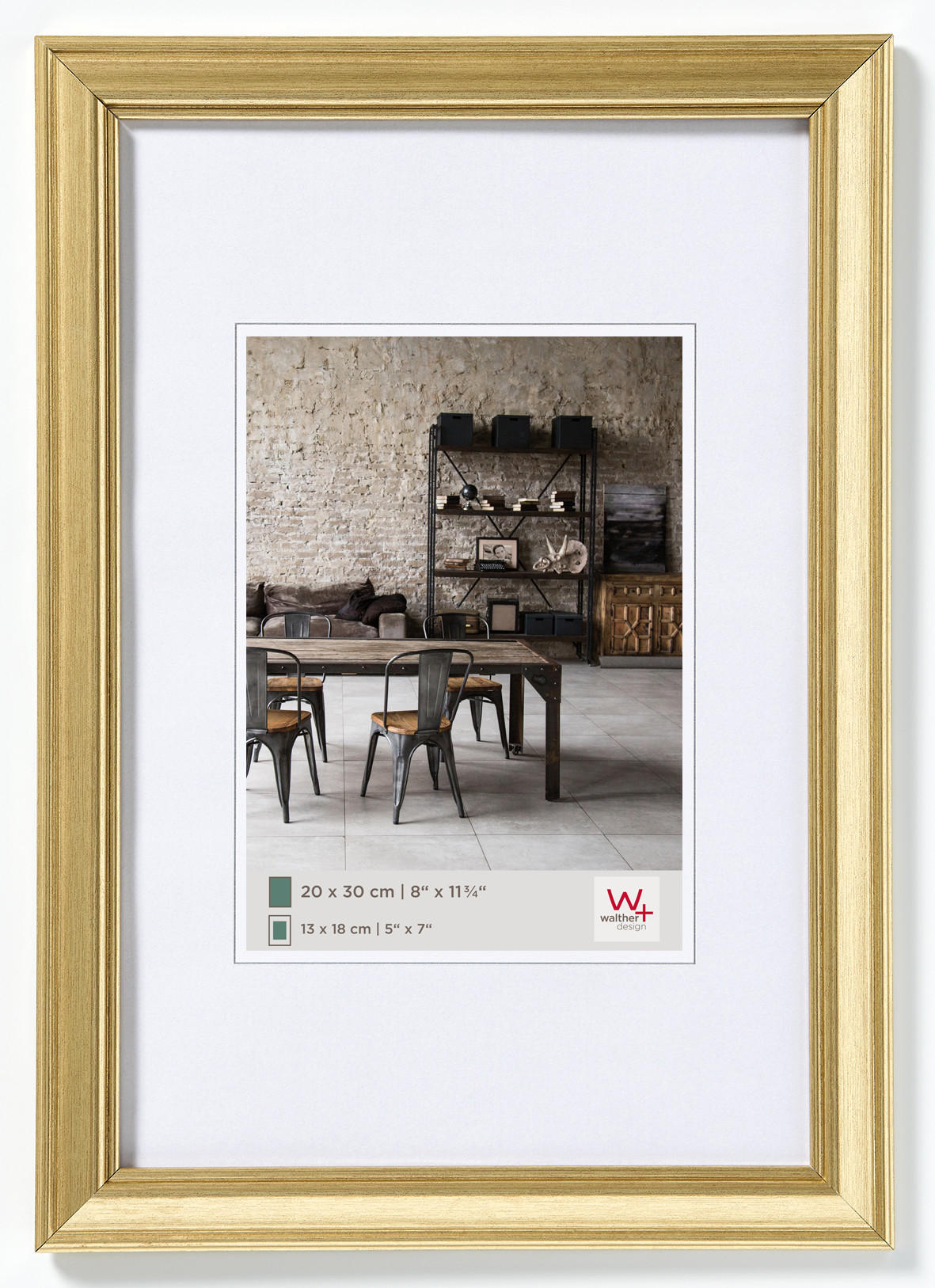 walther design Bilderrahmen Gold 24x34x1.3 cm