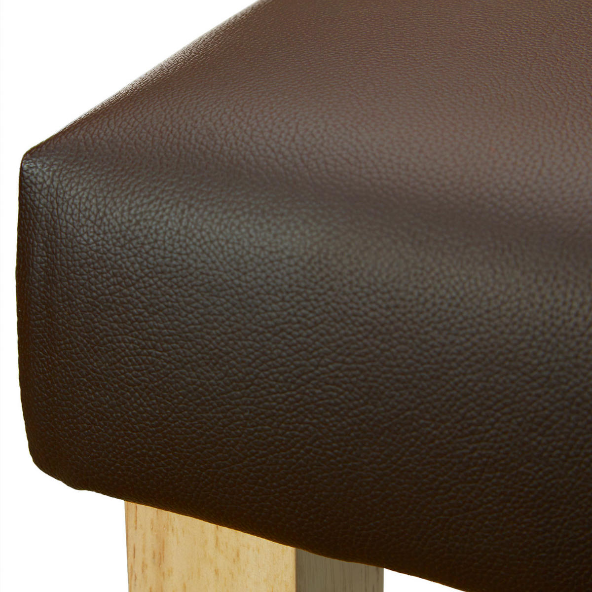 HOCKERBANK in Kunstleder 104/47/41 cm in Braun - Braun, Textil (103/47/41cm) - Homestyle4u