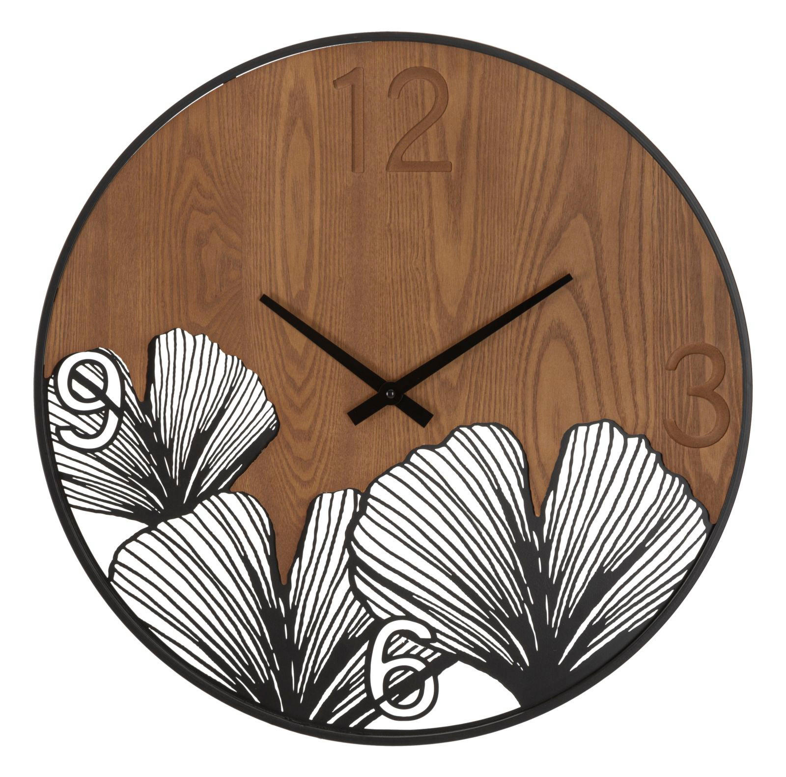 WANDUHR Wood 60/60/2 cm - Braun, Metall (60/2/60cm) - Mauro Ferretti