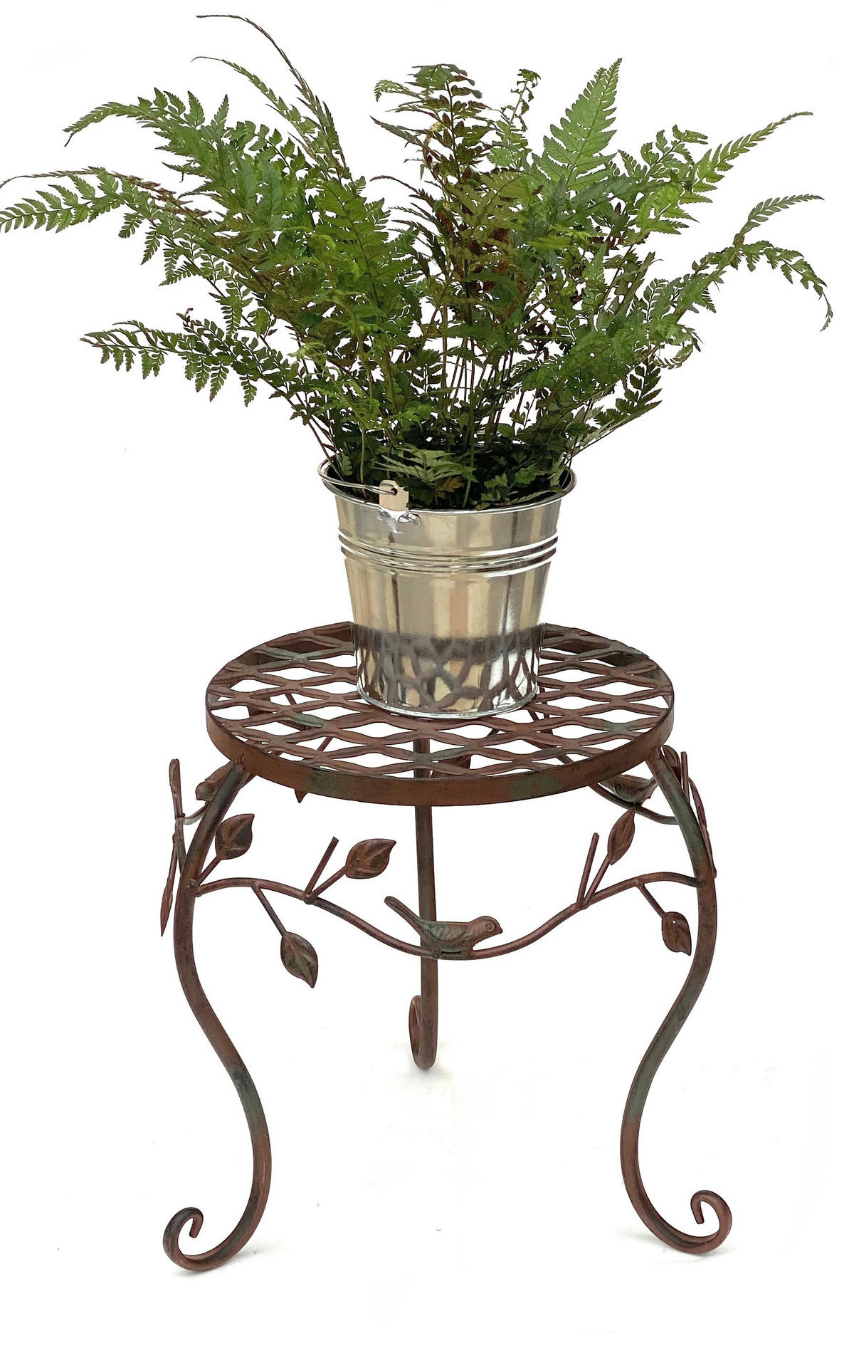 BLUMENHOCKER Metall Braun 30/30/30 cm - Braun, Metall (30/30/30cm) - DanDiBo