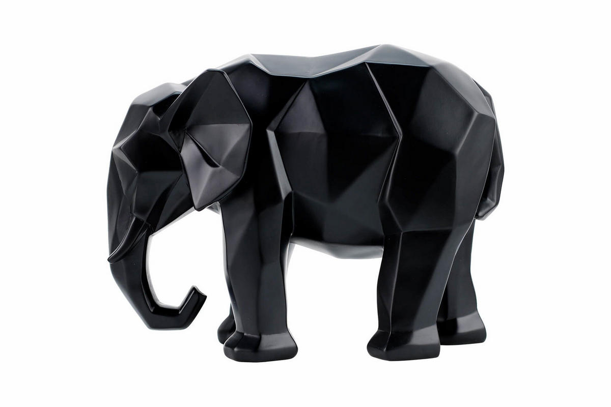 SKULPTUR Schwarz 27/21 cm - Schwarz, Stein (1.35/21/15cm) - KUNSTLOFT