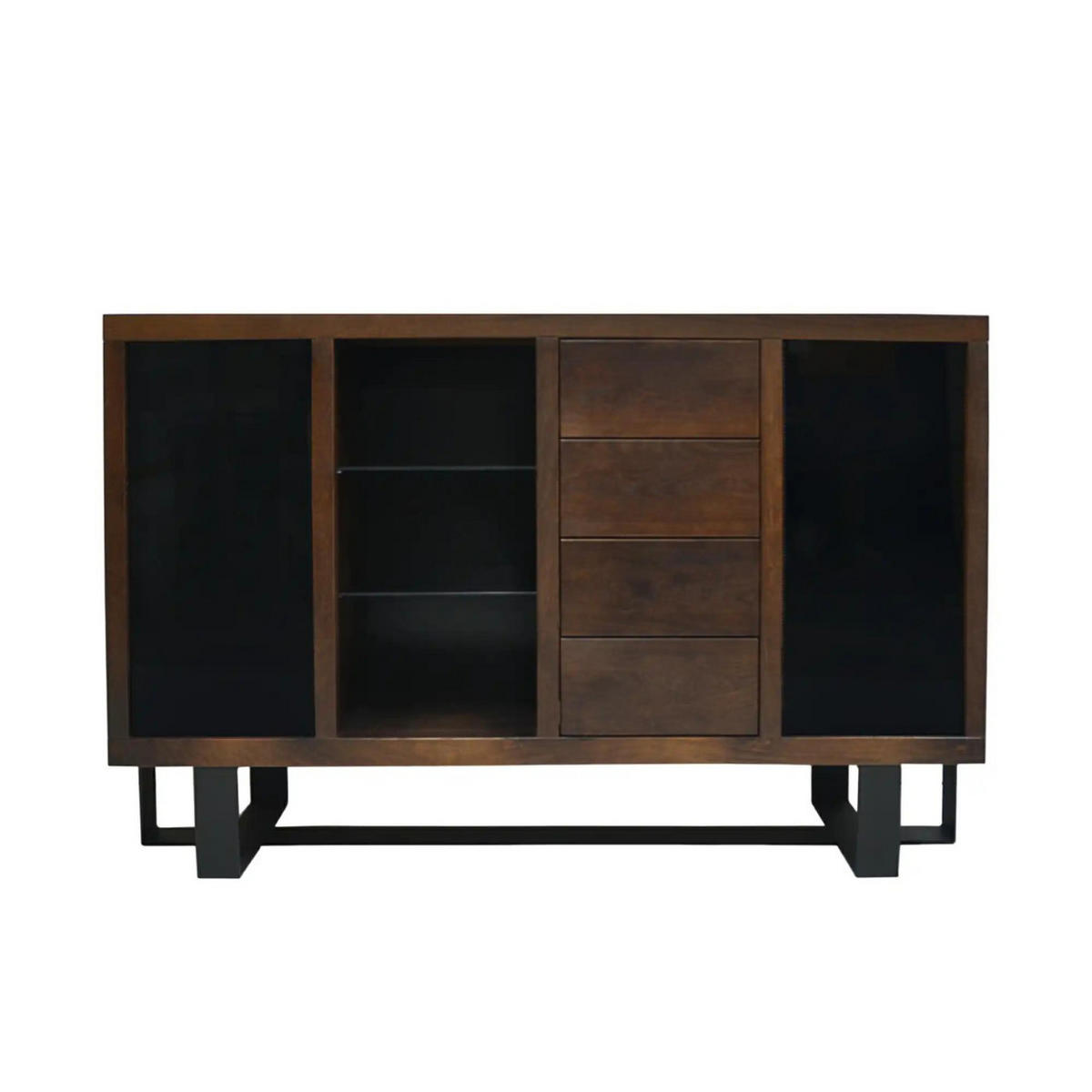 KOMMODE aus Eiche mit Schubladen Regale MOCCA I - Eichefarben, Holz (160/100/40cm) - Rawood Furniture