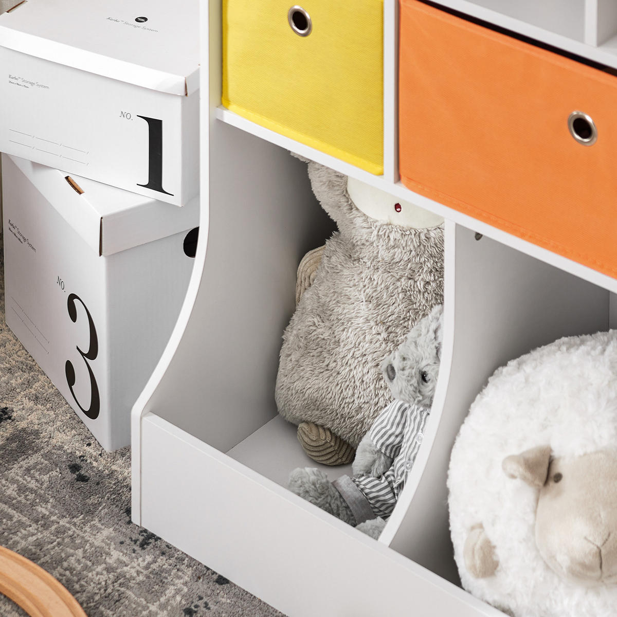 KINDERREGAL Weiß - Weiß, Holzwerkstoff (92/93/40cm) - SoBuy