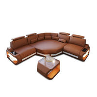 ECKSOFA Asti L Mini - Braun, Leder (280/280cm) - Sofa Dreams