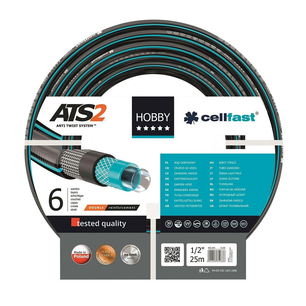 GARTENSCHLAUCH HOBBY 1/2" 25 m - Transparent, Kunststoff (2500cm) - Cellfast