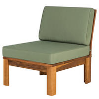 LOUNGESESSEL - Webstoff / Akazie massiv - Olivgrün, Holz/Textil (60/73/71cm) - home24