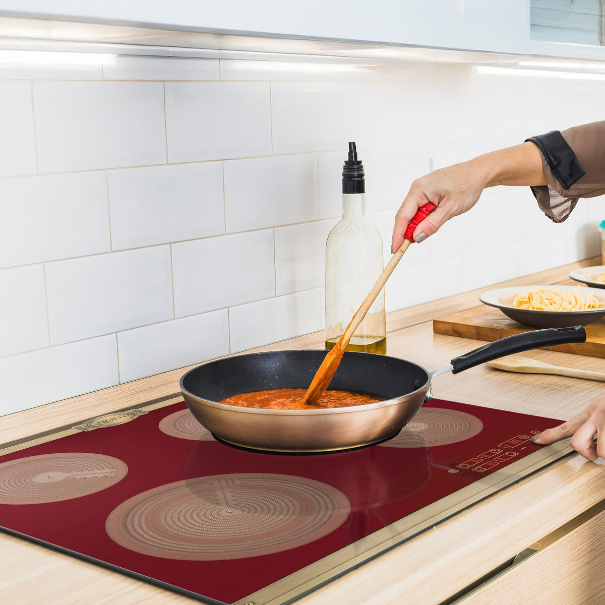 GLASKERAMIK Kochfeld - Bordeaux, Keramik (59/5.5/52cm) - Kaiser Küchengeräte