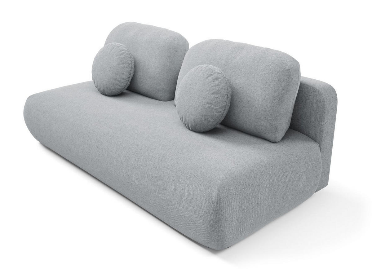 SOFA Grau OTO Ausziehbar Mit Bonnellfederung - Grau, Textil (206/90/92cm) - Sepro Meble