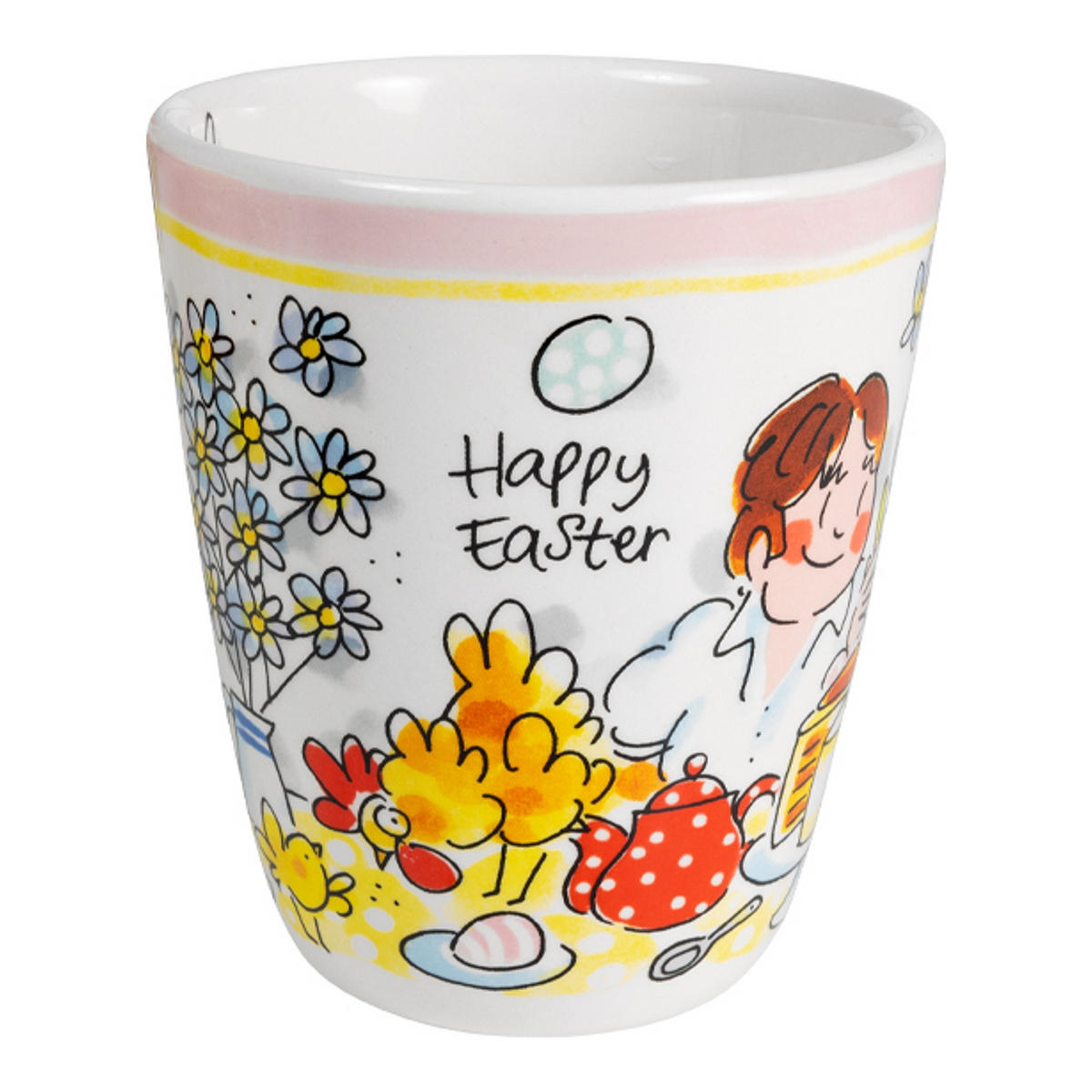 BECHER Happy Easter in Bunt - 350 ml - Multicolor, Keramik (0.35L) - Blond Amsterdam