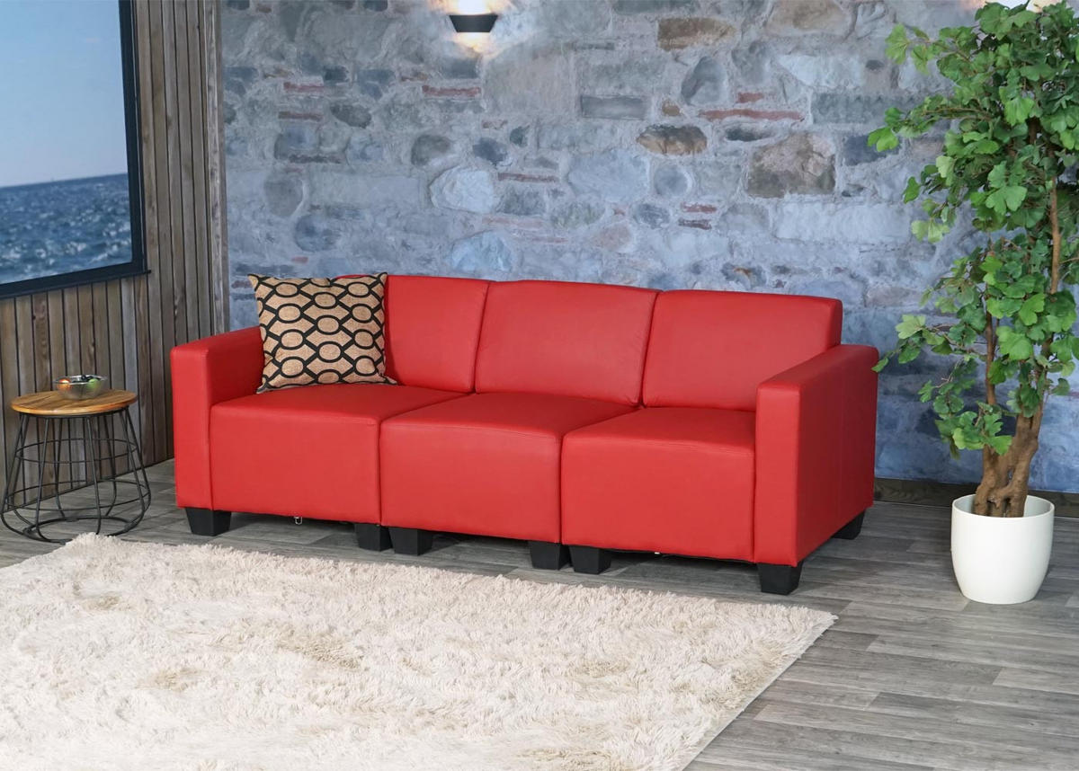 3-SITZER SOFA Rot - Rot, Textil (193/76/72cm) - MCW