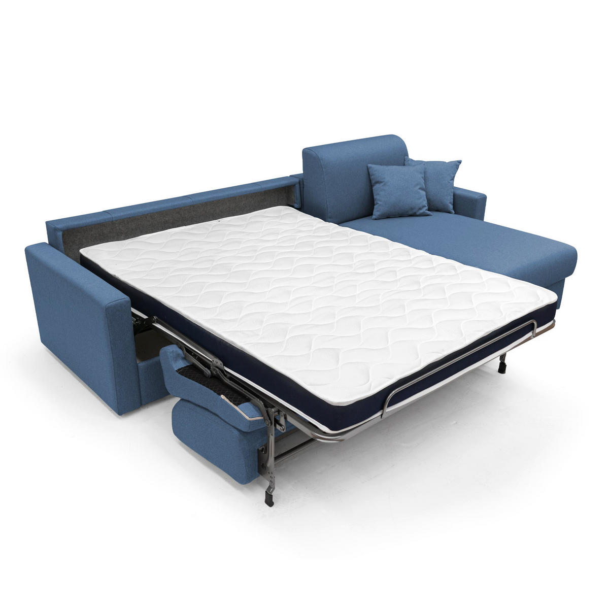 ECKSOFA RECHTS Chris - Blau, Textil (288/96cm) - Divani.store