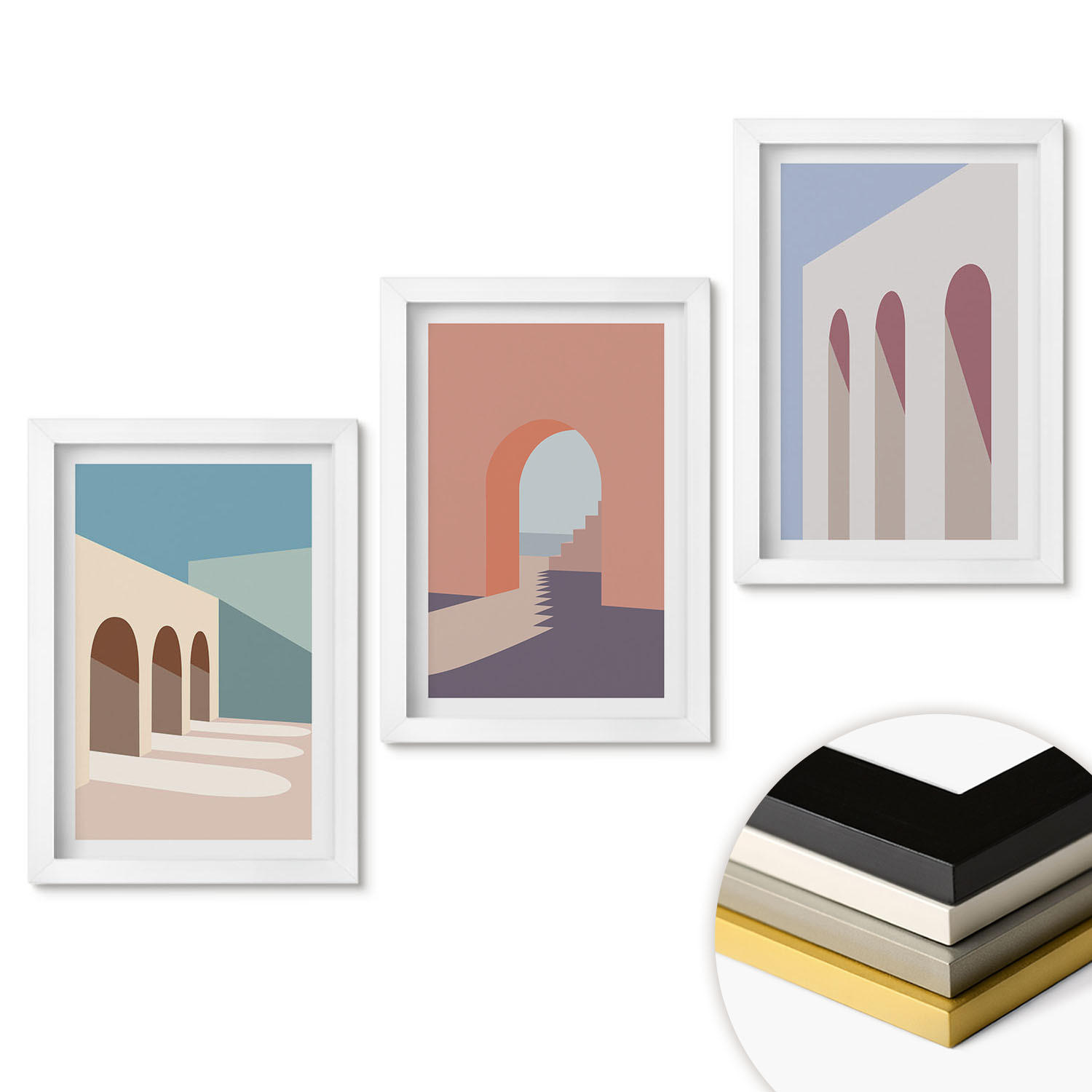 ArtPrintCave Wandbilder Weiß 20x30 cm