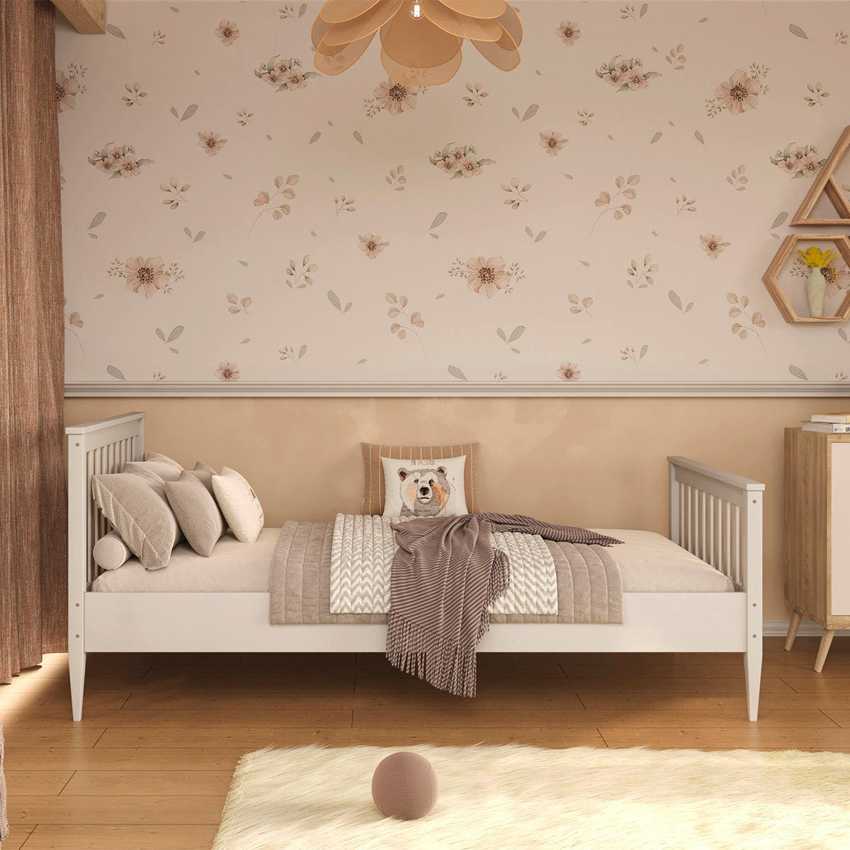 BETT 90/200 Ignas Weiß - Weiß, Holz (90/200cm) - Petits-meubles