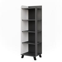 BADREGAL Karen Anthrazit/Weiß 40 x 128 cm mit 4 Fächern - Anthrazit/Weiß, Holzwerkstoff (40/128/35cm) - Vicco