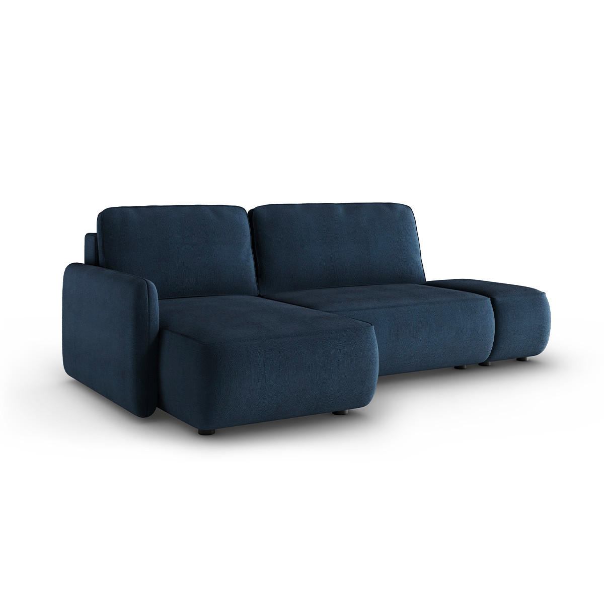 ECKSOFA Alessio 3 Sitzplätze Dunkelblau - Blau, Holz (229/148cm) - Petits-meubles
