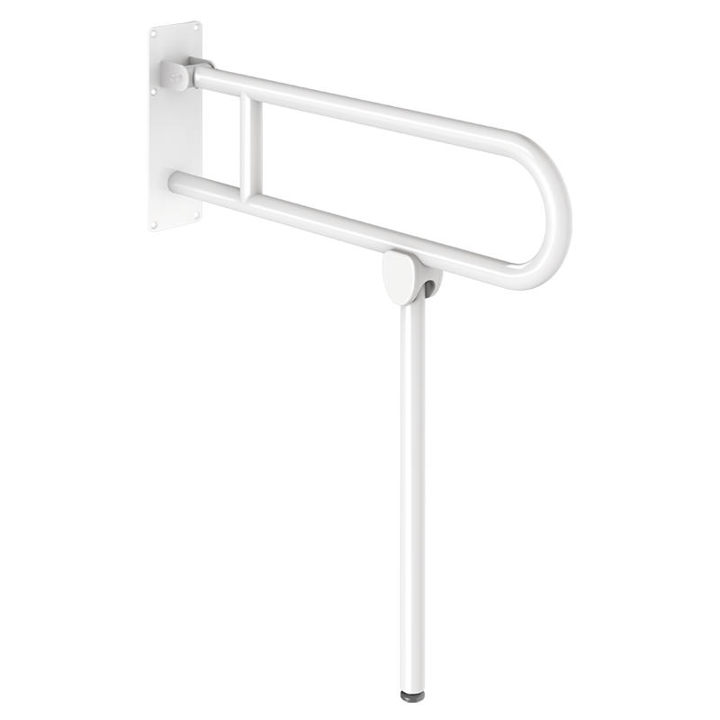 STÜTZKLAPPGRIFF Basic Ø32 L760 mit einklappbarem Fuß, weiß pulverbeschichtet - Weiß, Metall (31.5/12/78cm) - Delabie