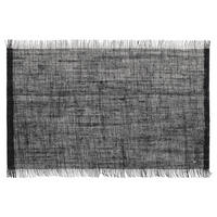 TISCHMATTE Fransen schwarz 45/30 cm - Schwarz, Naturmaterialien (45cm) - Secret de Gourmet
