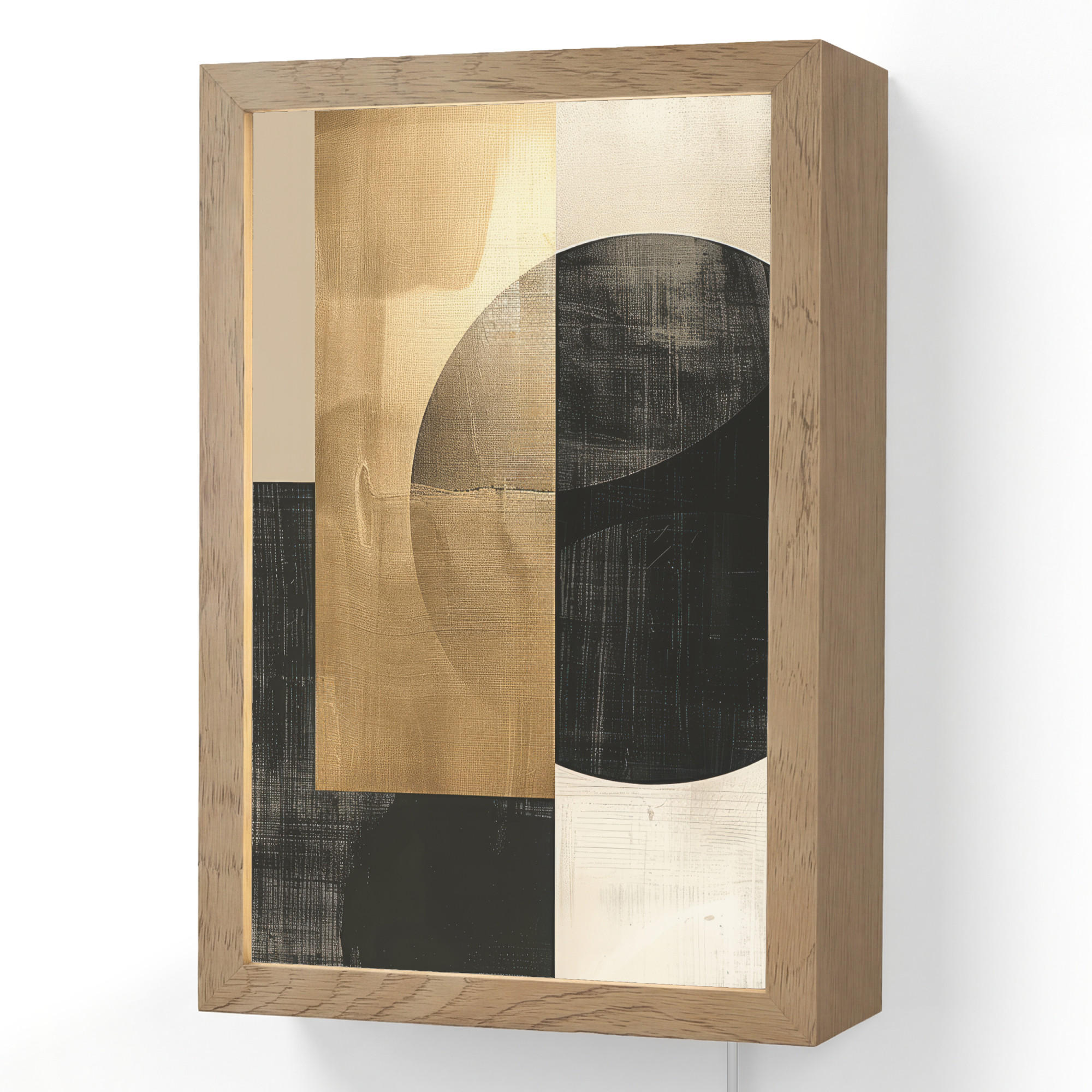 OnlyWow NÁSTĚNNÁ LAMPA Abstraktní - Moderní - Černá - Zlatá 20x30 cm