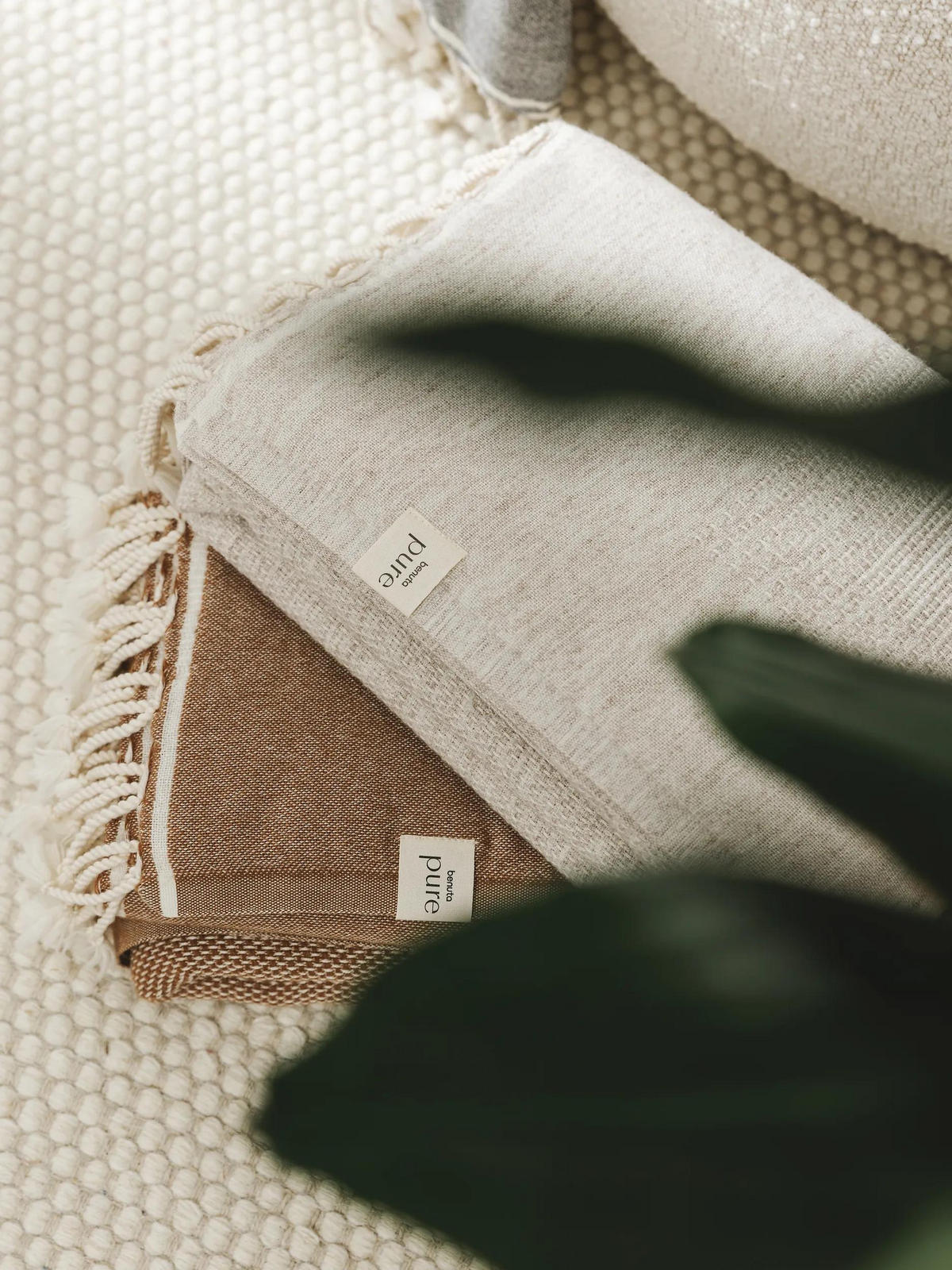 DECKE Olivia Beige 140x200 cm - Beige, Textil (140/200cm) - benuta Pure
