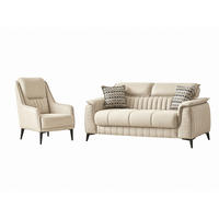 SITZGARNITUR Regina, Beige Stellvariante 2+1 - Beige, Holzwerkstoff/Kunststoff (178/85/95cm)