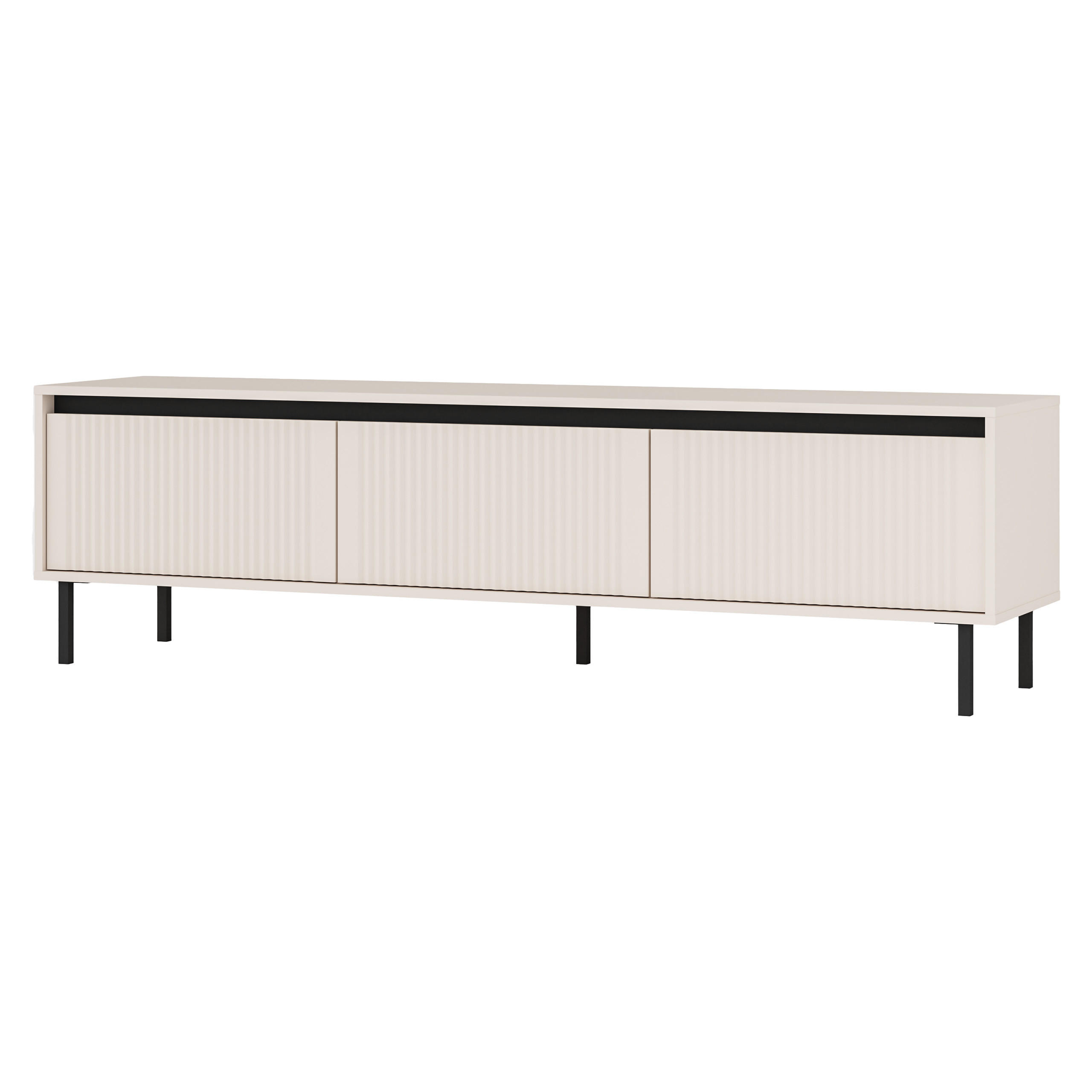LOWBOARD OSTIA 178,6x40x50 cm mit 3 Schubladen für Wohnzimmer Modern Beige - Beige, Holzwerkstoff (178.6/50/40cm) - MASSENO