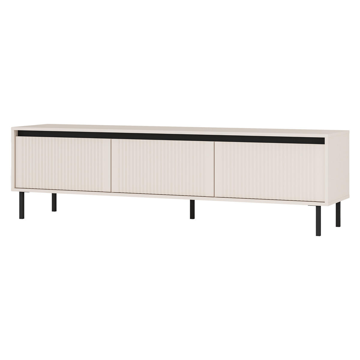 LOWBOARD OSTIA 178,6x40x50 cm mit 3 Schubladen für Wohnzimmer Modern Beige - Beige, Holzwerkstoff (178.6/50/40cm) - MASSENO